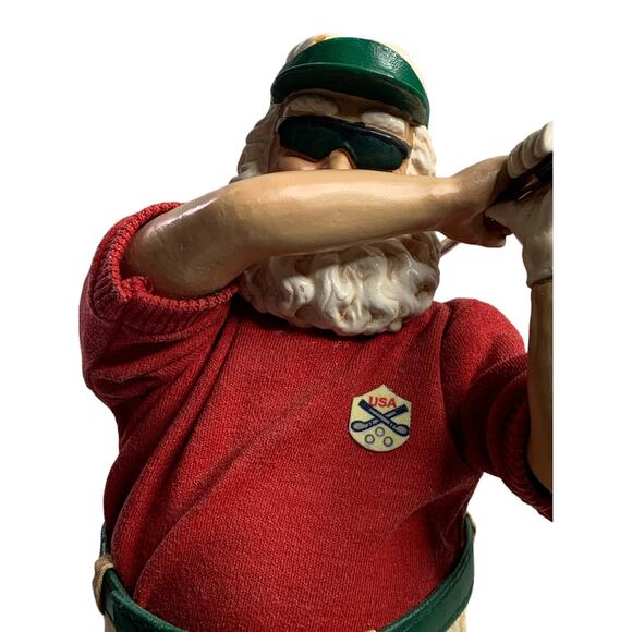 Vintage 2000 Santa Claus 10" Statue Christmas Golf Hand Painted 3-D Holiday Gift - Picture 13 of 13
